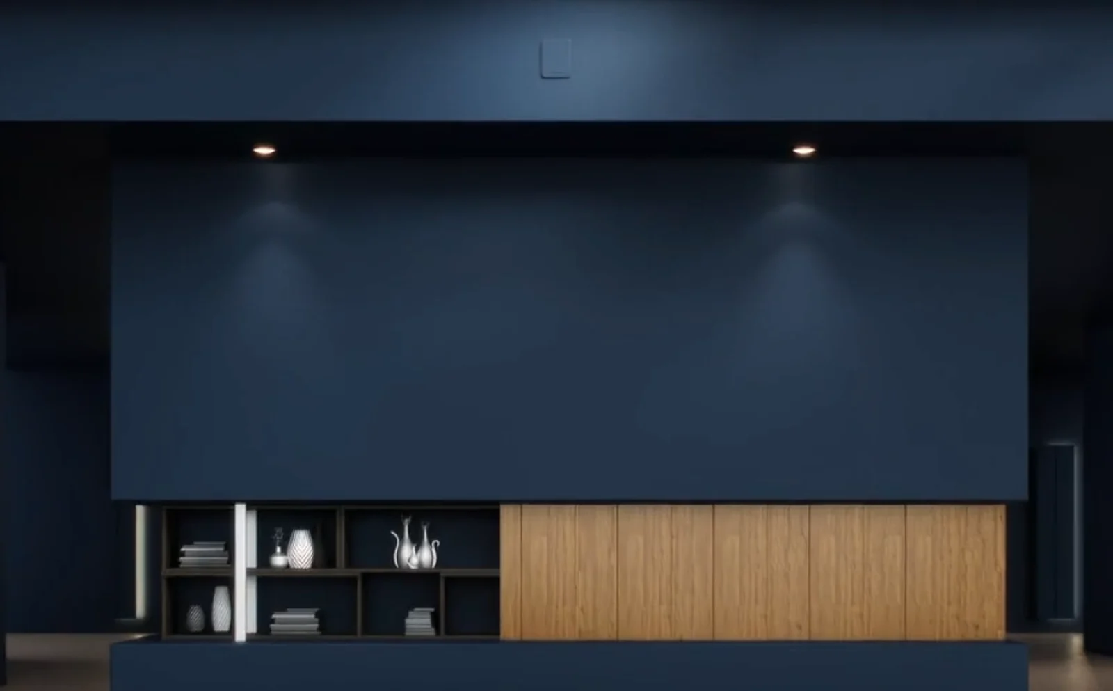 UniFi wall access point integrated into a contemporary interior.